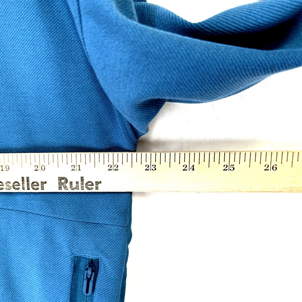 Under Armour Sweatshirt Womens L Turquoise Blue Hi Low Hem Crew Neck Side Pocket - Picture 5 of 9